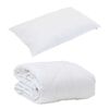 vidaXL Summer Duvet with Pillow 2 pcs White Microfiber