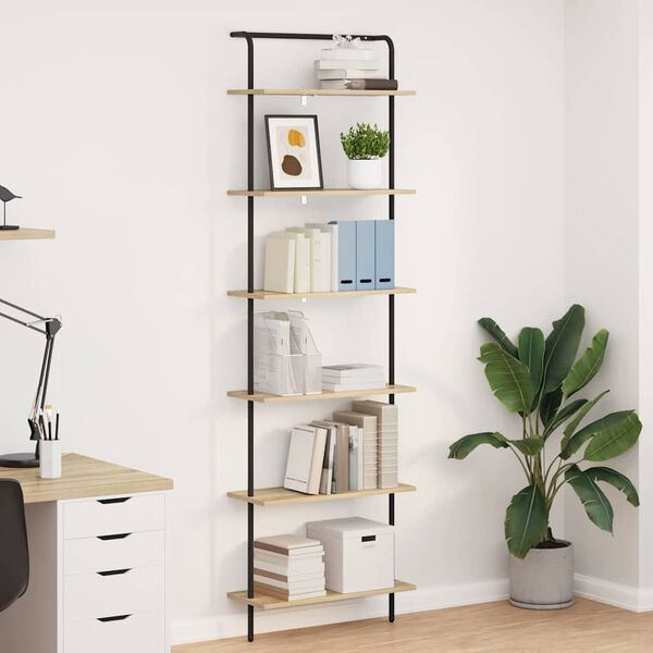 vidaXL Bookshelf Sonoma Oak 60 x 24 x 203 cm Engineered wood