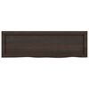 vidaXL Bathroom Countertop Dark Brown 100x30x(2-6) cm Treated Solid Wood