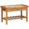 vidaXL Planting Table | Brown | Solid acacia wood with zinc | Medium