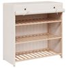 vidaXL Shoe Cabinet with Cover White 79x40x80 cm Fabric