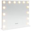 vidaXL LED Vanity Mirror White 50 x 10 x 44 cm Glass and Steel