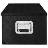 vidaXL Storage Box Black 90x47x33.5 cm Aluminium