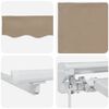 vidaXL Awning Frame Beige 250 x 200 cm Polyester with PU coating