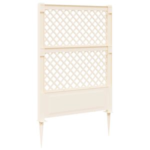 vidaXL Trellis with Spike PP White
