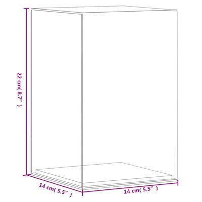 vidaXL Display Box Transparent 14x14x22 cm Acrylic