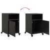 vidaXL Bedside Cabinets 2 pcs Black 36x39x59 cm Steel