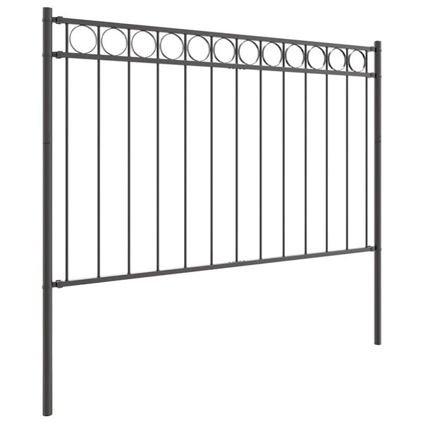 vidaXL Fence Element Assen Grey 170 x 200 cm Steel