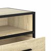 vidaXL TV Cabinet Sonoma Oak 100x34.5x40 cm Engineered Wood and Metal