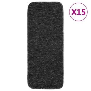 vidaXL Anti Slip Stair Mats 15 pcs 60x25 cm Anthracite Rectangular