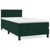 vidaXL Box Spring Bed with Mattress Dark Green 80x200 cm Velvet