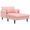 vidaXL Oversized Chaise Longue Pink Boucl&eacute;