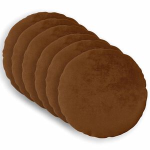 vidaXL Cushion Cover 6 pcs HEERLEN Light Brown Dia. 30 cm Flannel