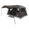 vidaXL Tunnel Tent Brown Grey 366 x 244 x 198 cm Polyester and Steel