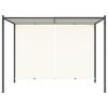 vidaXL Pergola with Adjustable Roof Cream White 3x3 m Steel