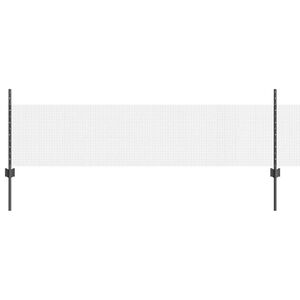 vidaXL Welded Wire Fence with Posts 100 x 0.5 m PVC-Coated Steel Grey