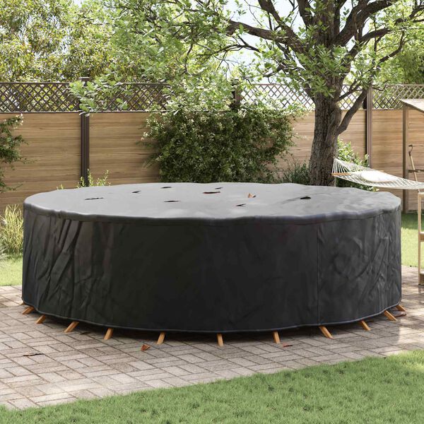 vidaXL Outdoor Furniture Cover Black 320 x 320 x 71 cm 600D fabric