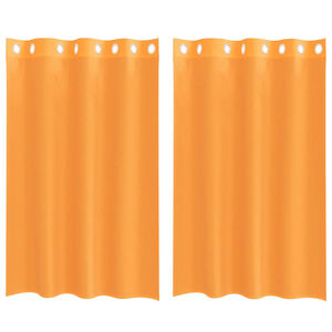 vidaXL Voile Curtains with Grommets 2 pcs Orange 140x175 cm