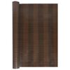 vidaXL Balcony Screen Brown and Black 400x80 cm Poly Rattan