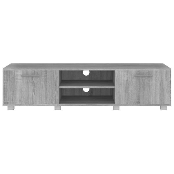 vidaXL TV Cabinet Grey Sonoma 140x40x35 cm Engineered Wood