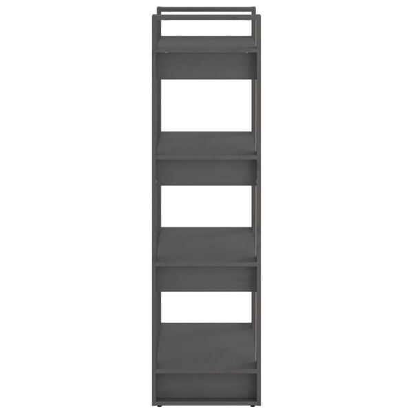 vidaXL Book Cabinet/Room Divider Grey 60x35x125 cm Solid Wood