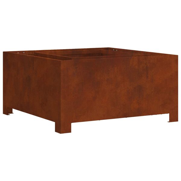 vidaXL Fire Pit Brown 60 x 60 x 30 cm Weathering Steel