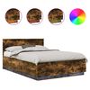 vidaXL Bed Frame Smoked Oak 160 x 200 cm Engineered Wood