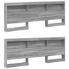 vidaXL Storage Headboard with Shelf Grey Sonoma 180 cm Engineered Wood