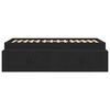 vidaXL Storage Bed Frame Black oak 100 x 200 cm Engineered wood