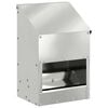 vidaXL Chicken Feeder Silver 21 x 16 x 33 cm Galvanised Steel
