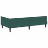 vidaXL Corner Bed Frame Dark Green 90 cm x 190 cm Velvet