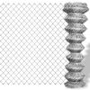 vidaXL Chain Link Fence Galvanised Steel 25x1.25 m Silver