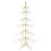 vidaXL Metal Christmas Tree with Stand Gold 215 cm Powder-coated steel