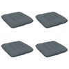 vidaXL Seat Cushions VIANEN 4 pcs 100% Polyester Blue 50 x 50 x 12 cm