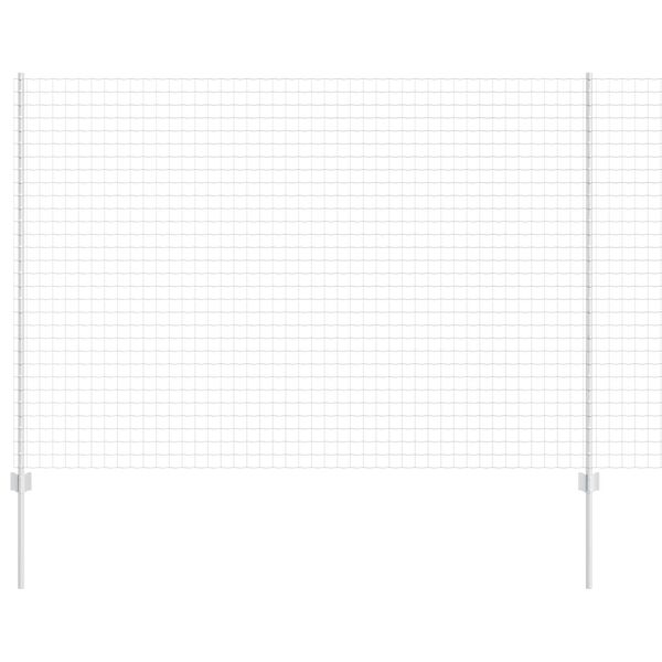 vidaXL Fence with Post Silver 1.5 x 10 m Steel