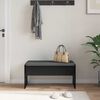 vidaXL Hall Bench with Cushion Black Oak 83 x 38 x 40 cm