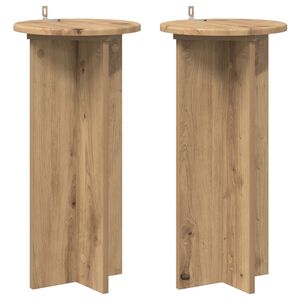 vidaXL Plant Stand 2 pcs Artisan Oak 29.5 x 29.5 x 60 cm