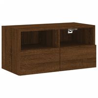 vidaXL TV Wall Cabinet Brown Oak 60x30x30 cm Engineered Wood