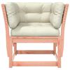 vidaXL Garden Sofa Armrest with Cushions Solid Wood Douglas