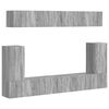 vidaXL TV Cabinet Set Wall-mounted 5 pcs Grey Sonoma Engineered Wood