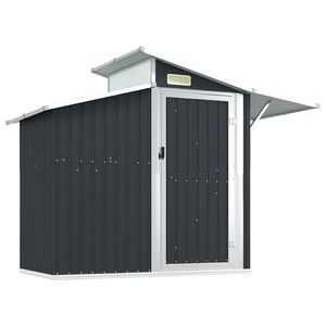 vidaXL Garden Shed Anthracite 270x130x208.5 cm Galvanised Steel