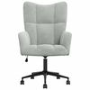 vidaXL Relaxing Chair with Wheel Light Grey 69 x 61.5 x 102 cm Velvet
