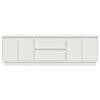 vidaXL TV Cabinet with LED Lights White 160.5x41x50 cm