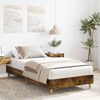 vidaXL Bed Frame No Mattress Smoked Oak 100x200 cm Engineered Wood
