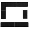 vidaXL TV Cabinet Set Wall-mounted 8 pcs Black Oak Engineered Wood
