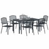vidaXL Garden Dining Set 7 pcs Anthracite Steel