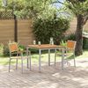 vidaXL Garden Dining Set 3 pcs Grey and brown 90 x 90 x 75 cm