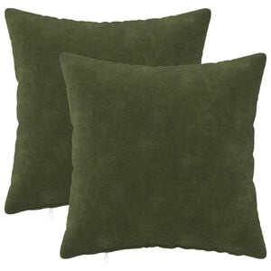 vidaXL Cushion Cover 2 pcs HEERLEN Green 30 x 30 cm Microfiber Fleece