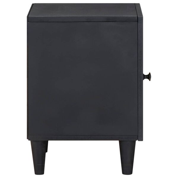 vidaXL Bedside Cabinet with Door 2 pcs Black 40 x 33 x 46 cm