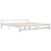 vidaXL Bed Frame without Mattress White Solid Wood 200x200 cm